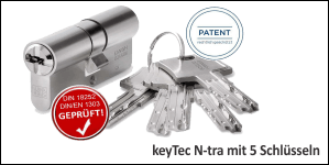 keyTec N-tra Zylinder mit Schlüsseln